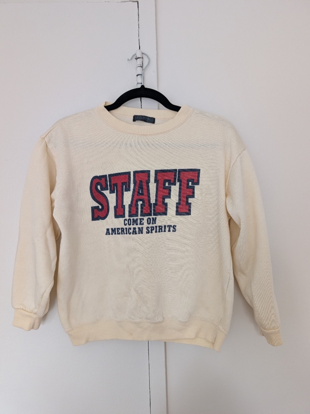 vintage cropped varsity sweater